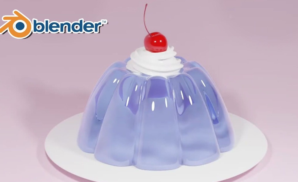 【Blender】超级Q弹的！甜品果冻建模+渲染全流程