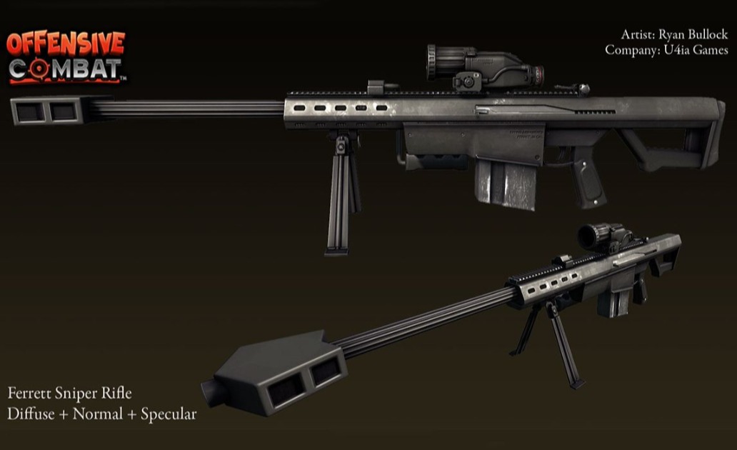 【3dmax武器建模】狙击枪高模模型制作教程